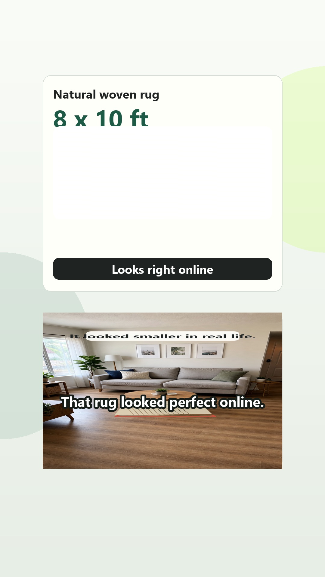 RoomFit room sizing preview